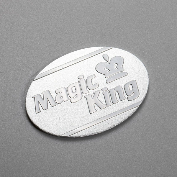 Adesivo de metal com logotipo