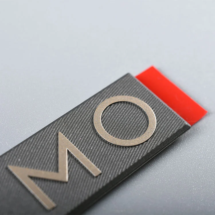 Etiqueta de logotipo de adesivo de níquel metal eletroformante