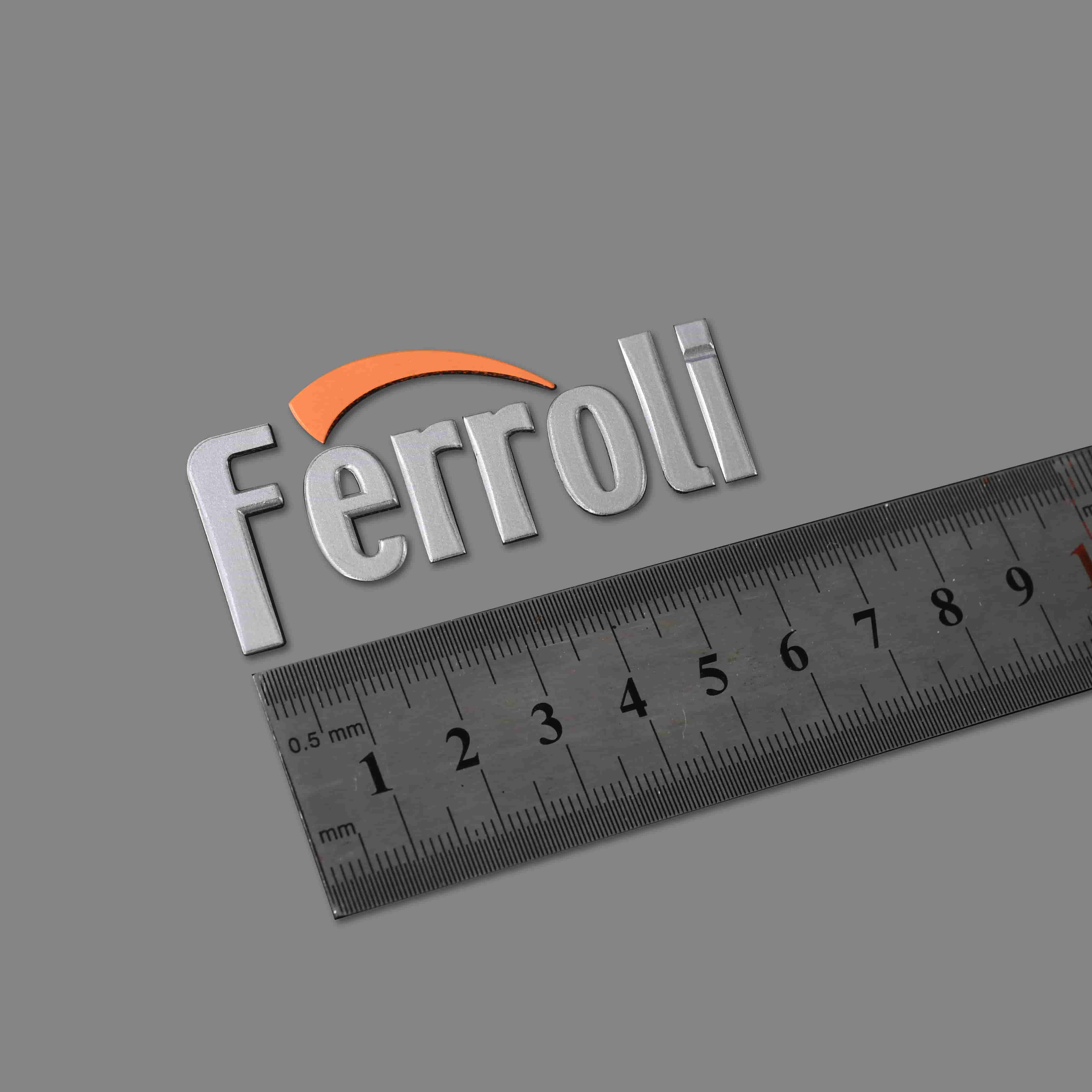 Logotipo da marca 3D de adesivo plástico