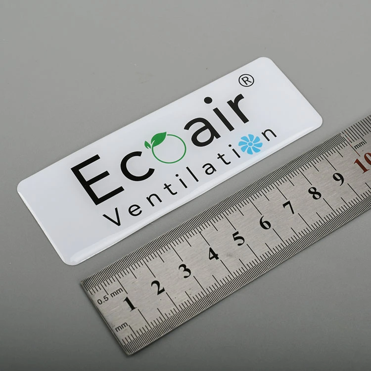 Adesivo de resina de logotipo 3D