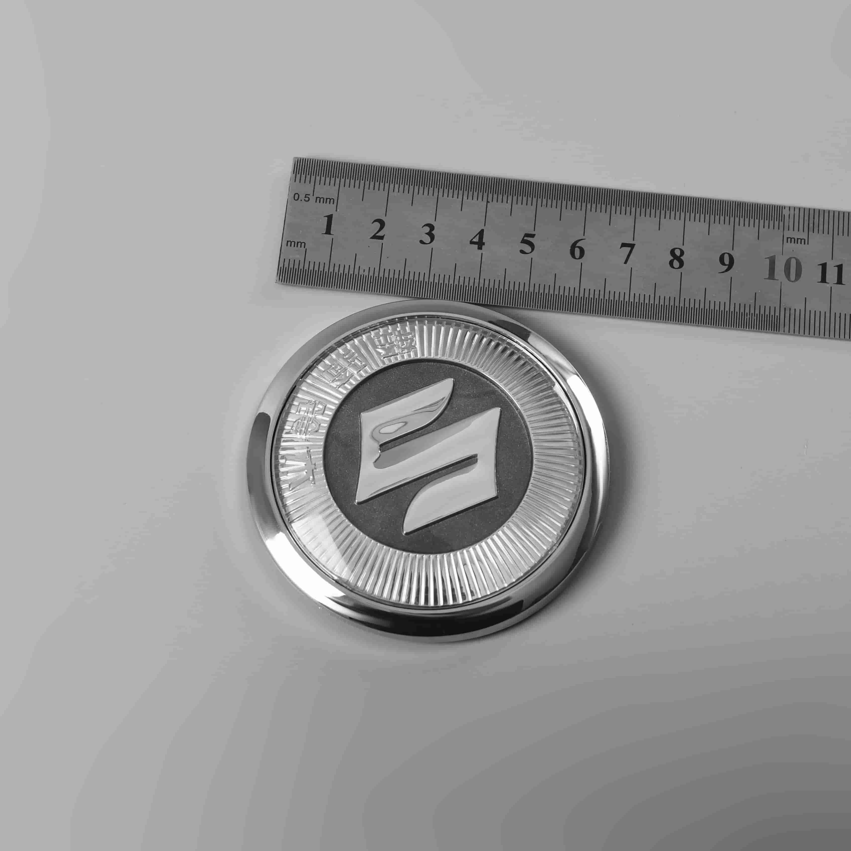 Crachá de plástico com etiqueta de logotipo de marca 3D