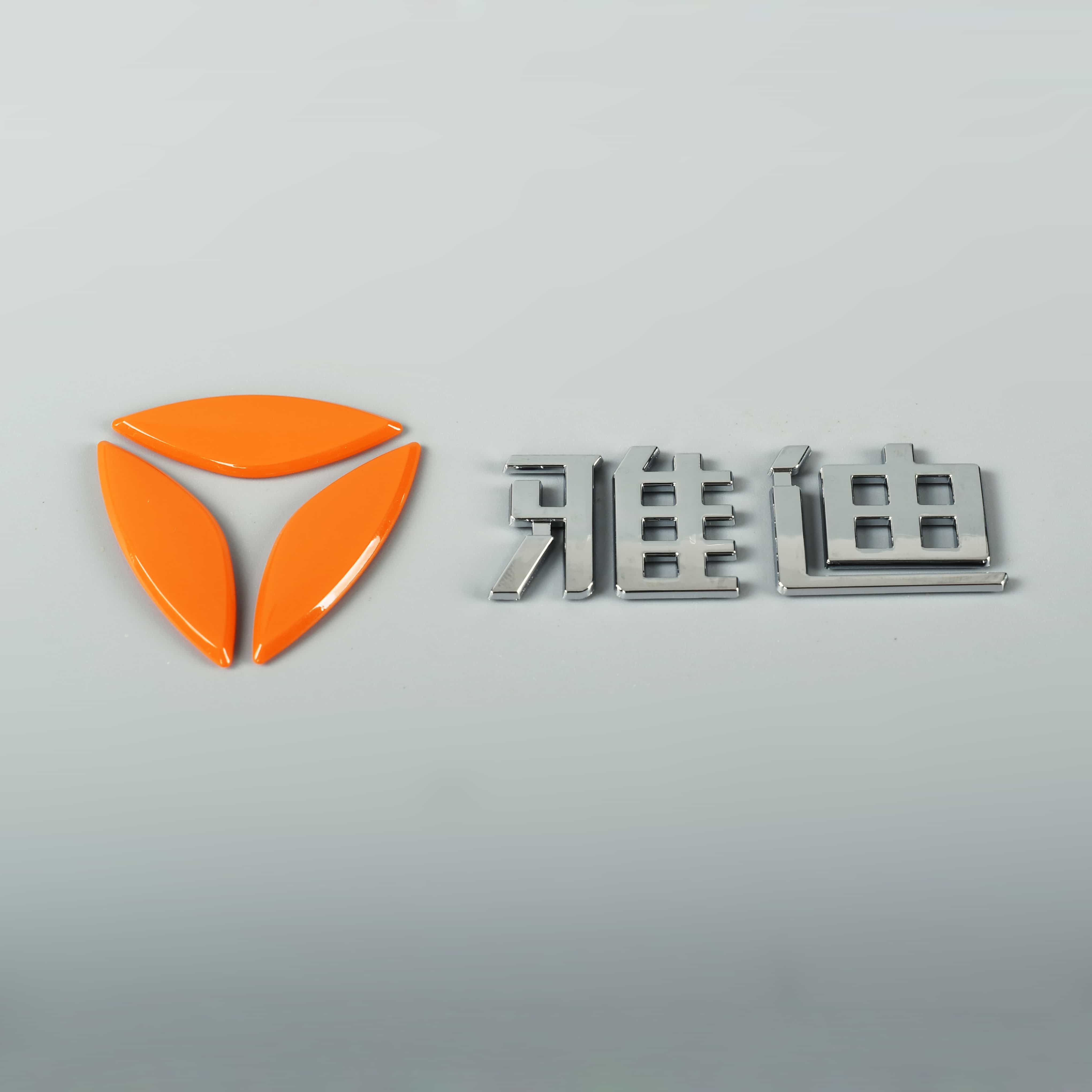 Etiqueta de etiqueta de motocicleta 3D em plástico com logotipo cromado ABS