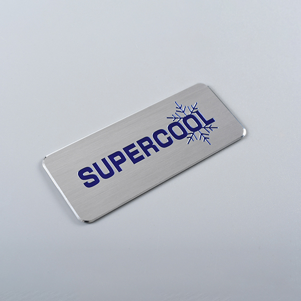 Placa de identificação de alumínio anodizado