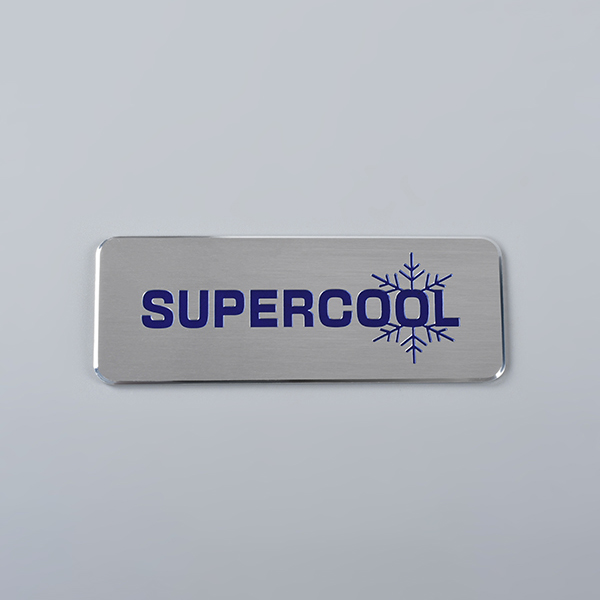 Placa de identificação de alumínio anodizado