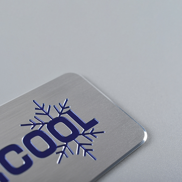 Placa de identificação de alumínio anodizado
