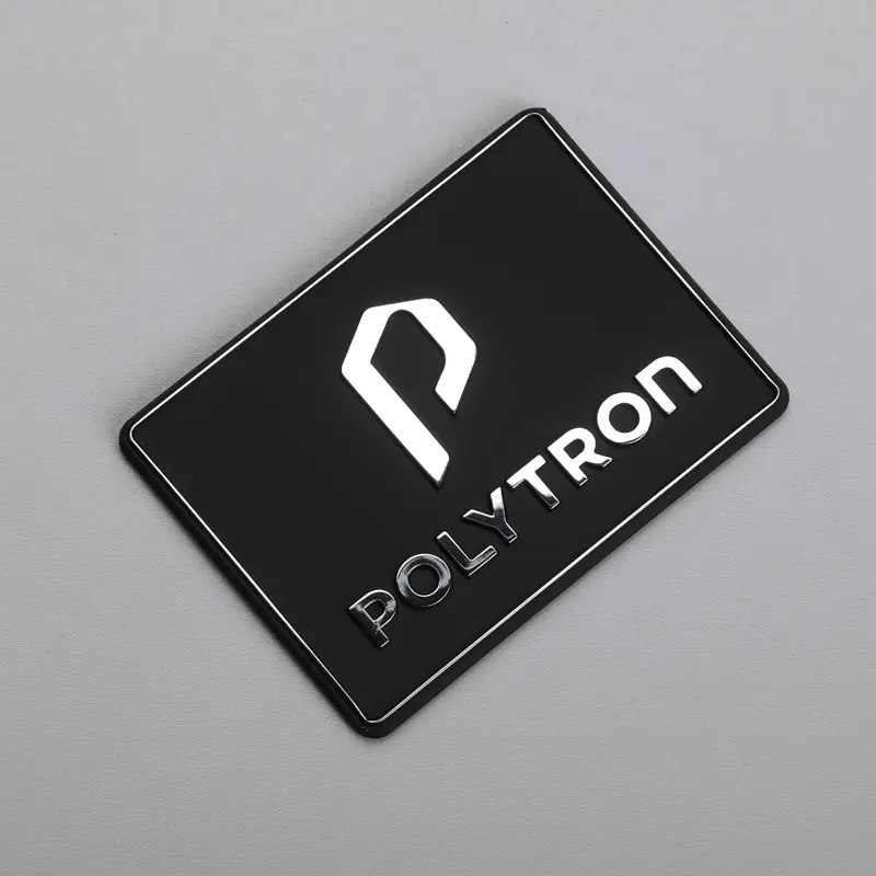 Etiqueta de logotipo de eletroforma 3D