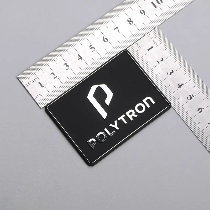 Etiqueta de logotipo de eletroforma 3D