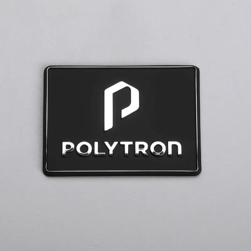 Etiqueta de logotipo de eletroforma 3D