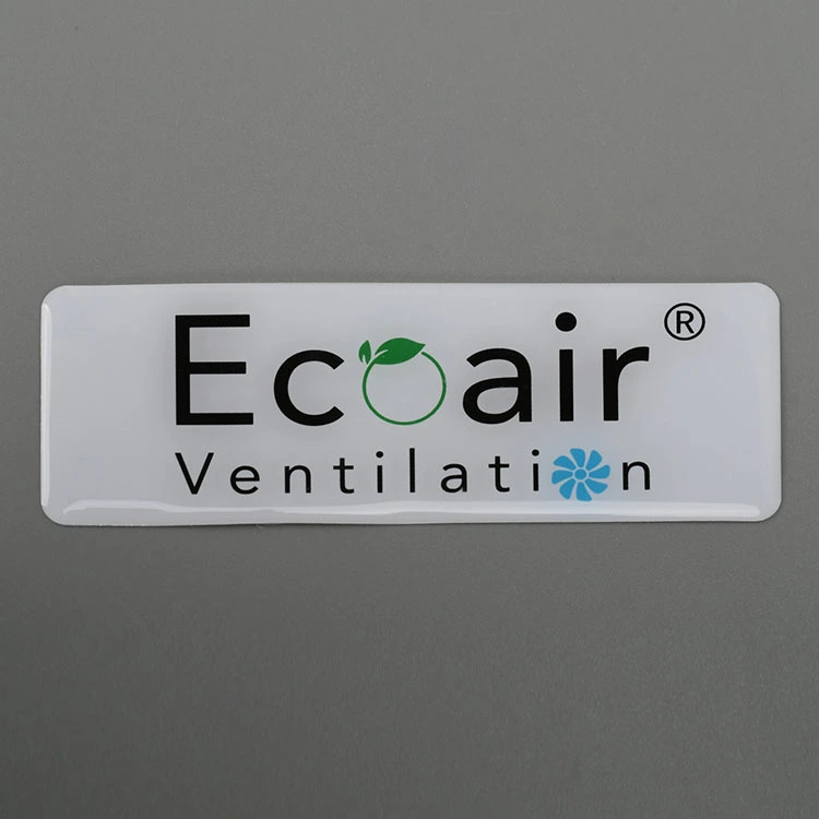 Adesivo de resina de logotipo 3D