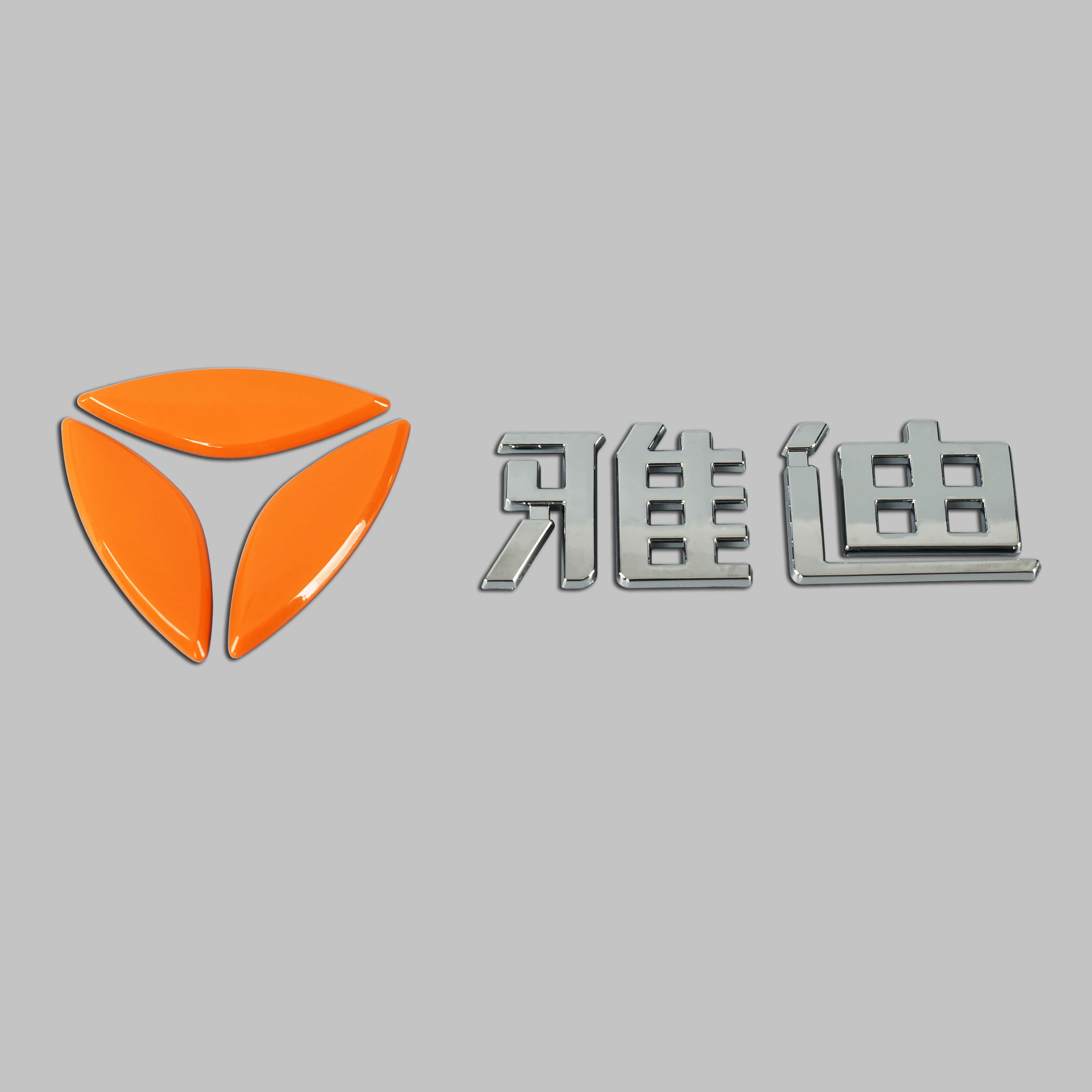 Etiqueta de etiqueta de motocicleta 3D em plástico com logotipo cromado ABS