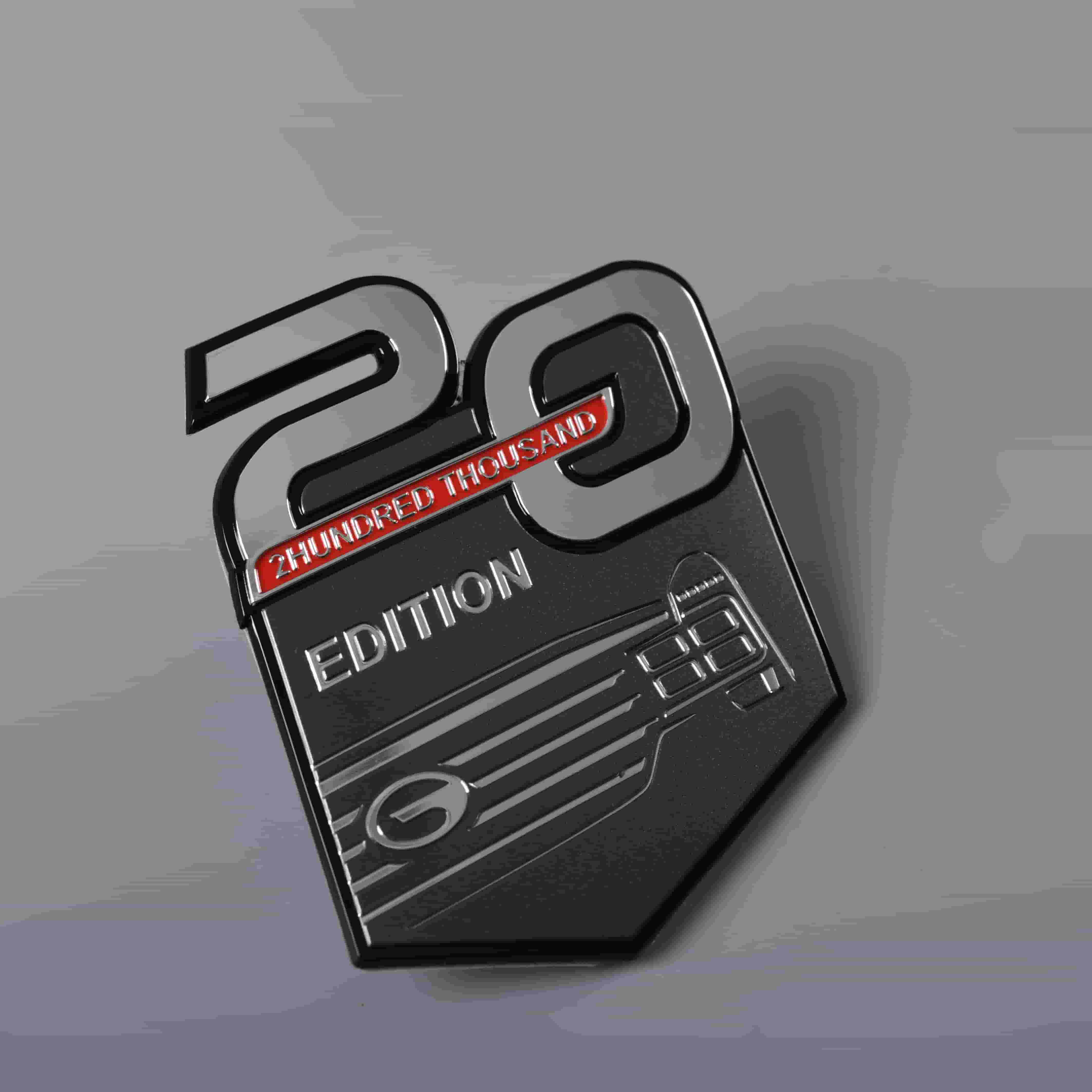 Placa de identificação de alumínio com logotipo de metal gravado