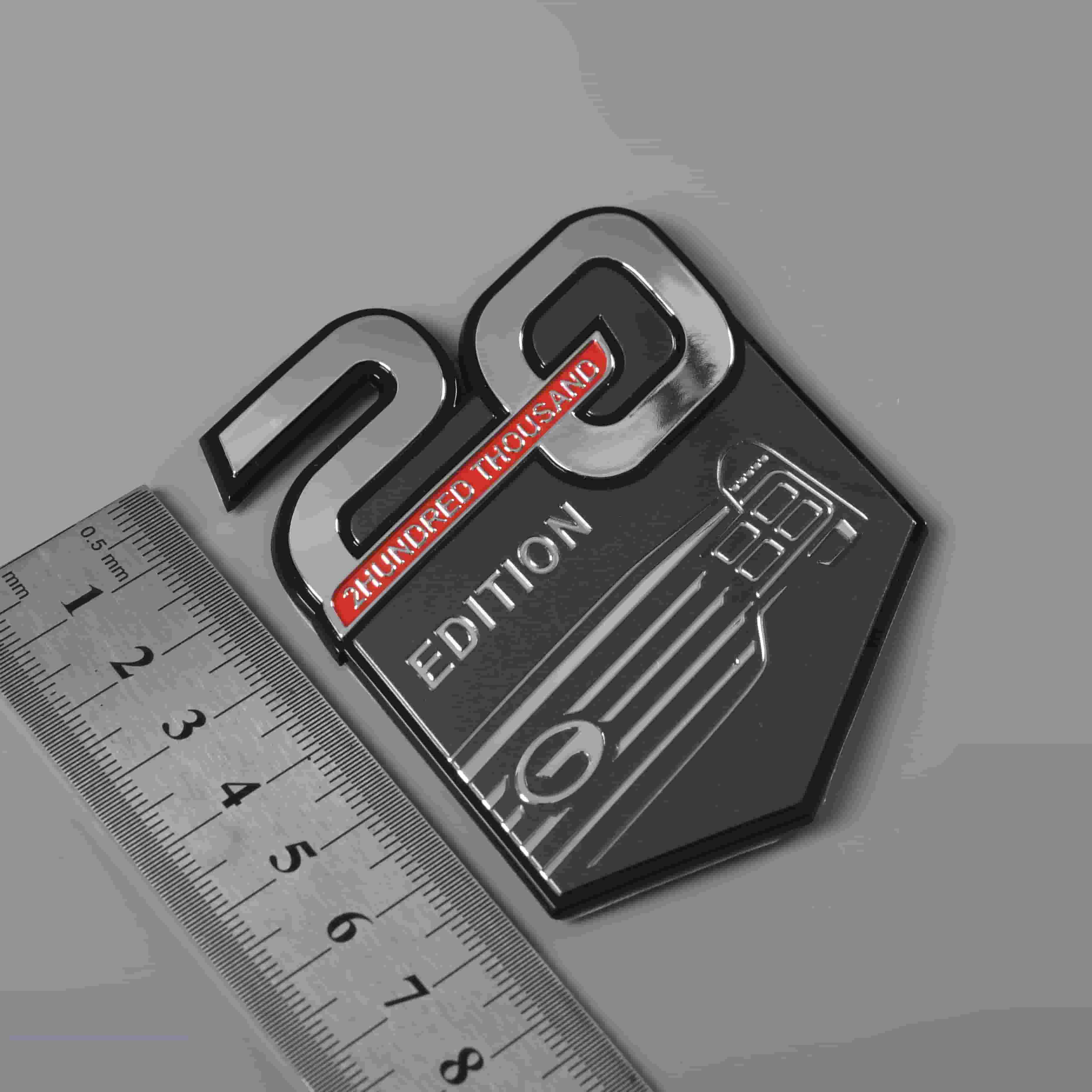 Placa de identificação de alumínio com logotipo de metal gravado