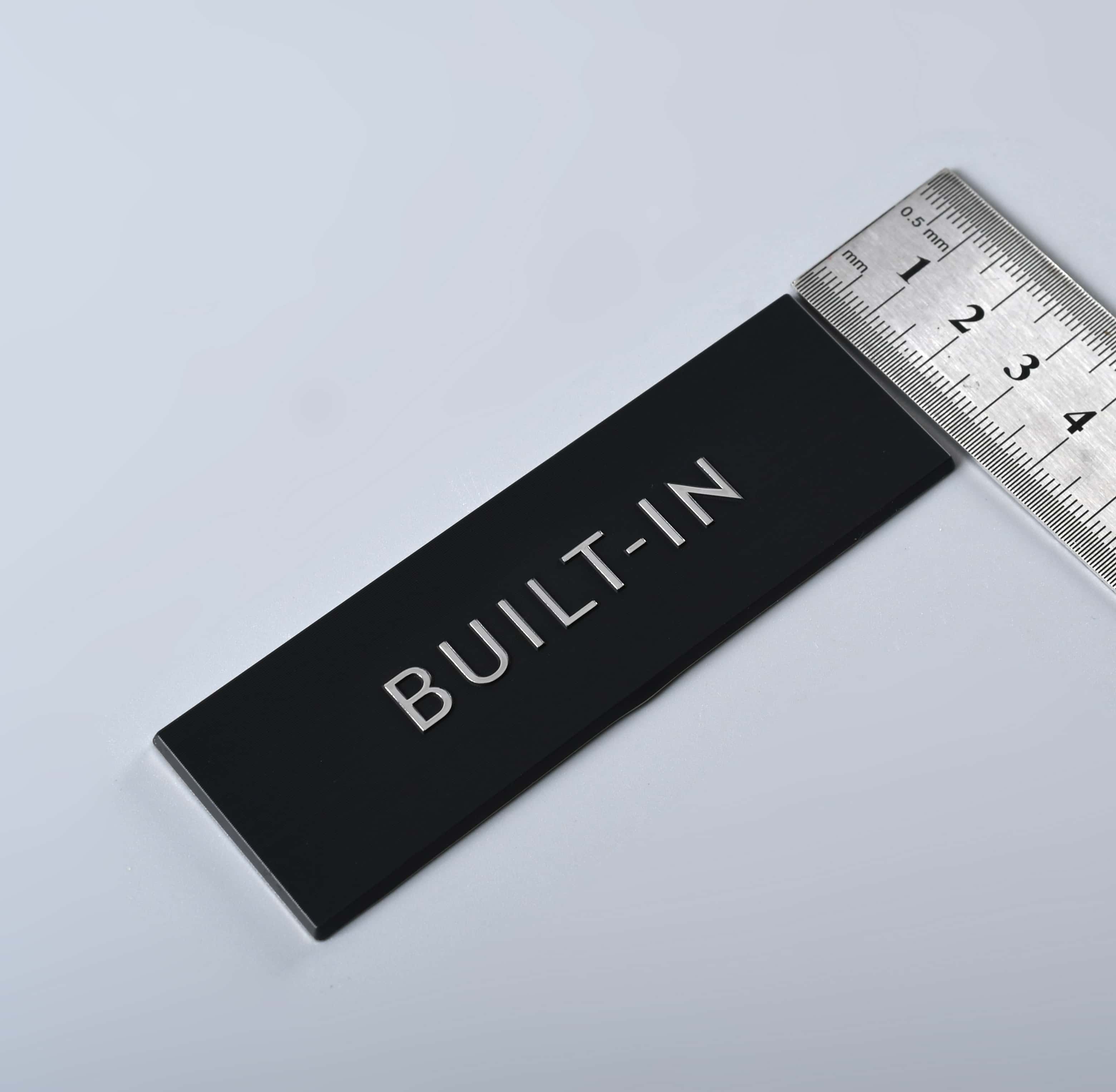 Placas de identificação de alumínio com corte de diamante