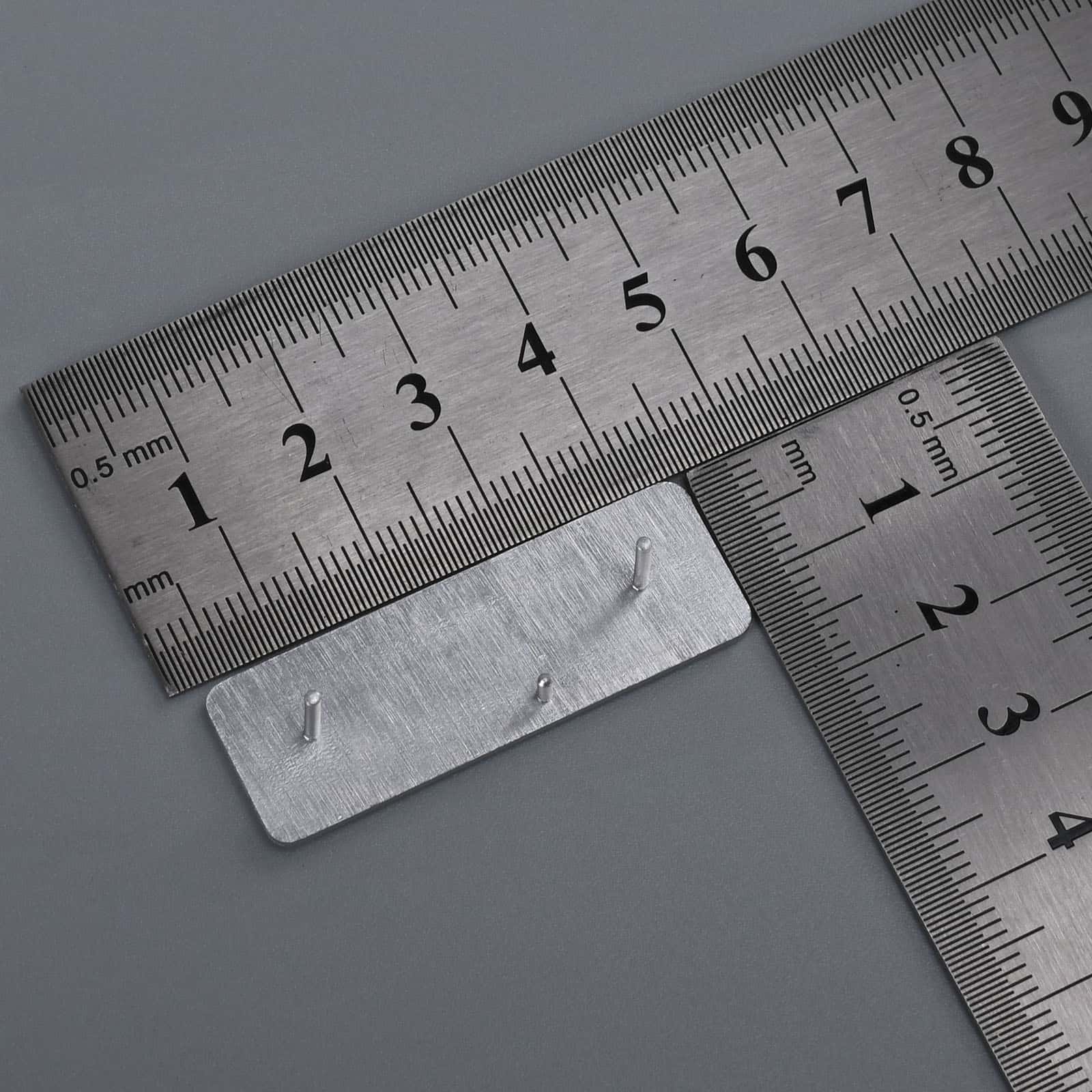 Etiqueta de placa de identificação de alumínio prateado fosco anodizado