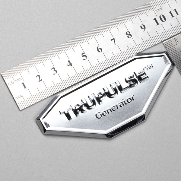 Etiqueta de logotipo de metal de níquel 3D