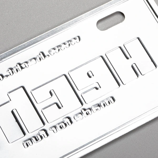 Placas de identificação de metal de alumínio