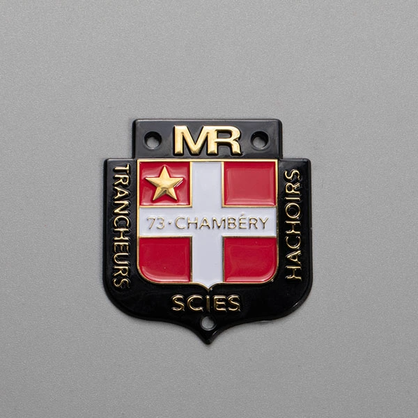 Adesivo com logotipo de níquel metal 3D