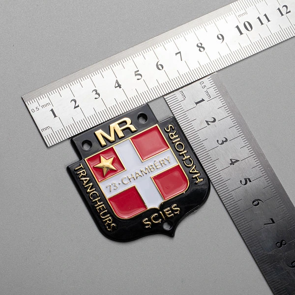 Adesivo com logotipo de níquel metal 3D