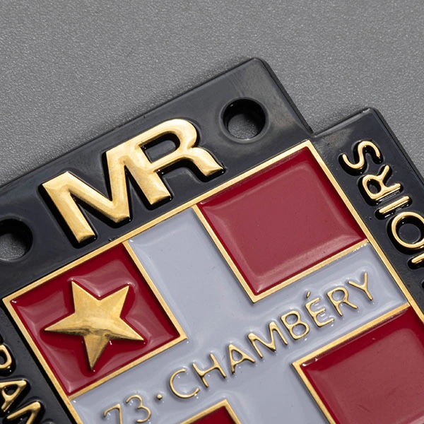 Adesivo com logotipo de níquel metal 3D