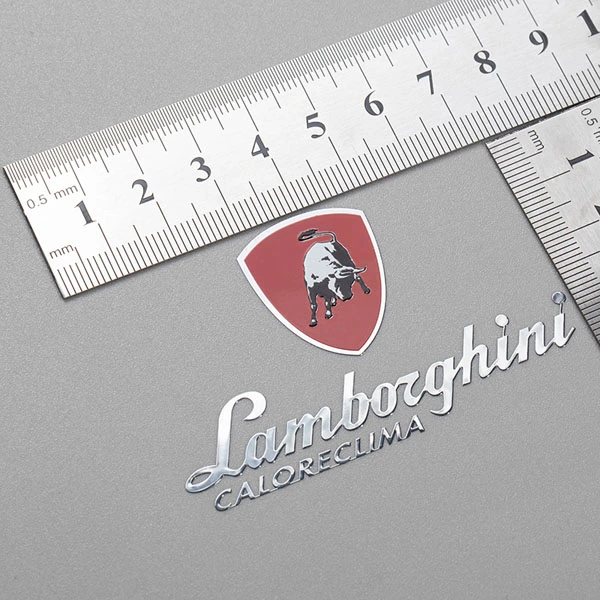 Logotipo resistente ao calor brilhante de níquel