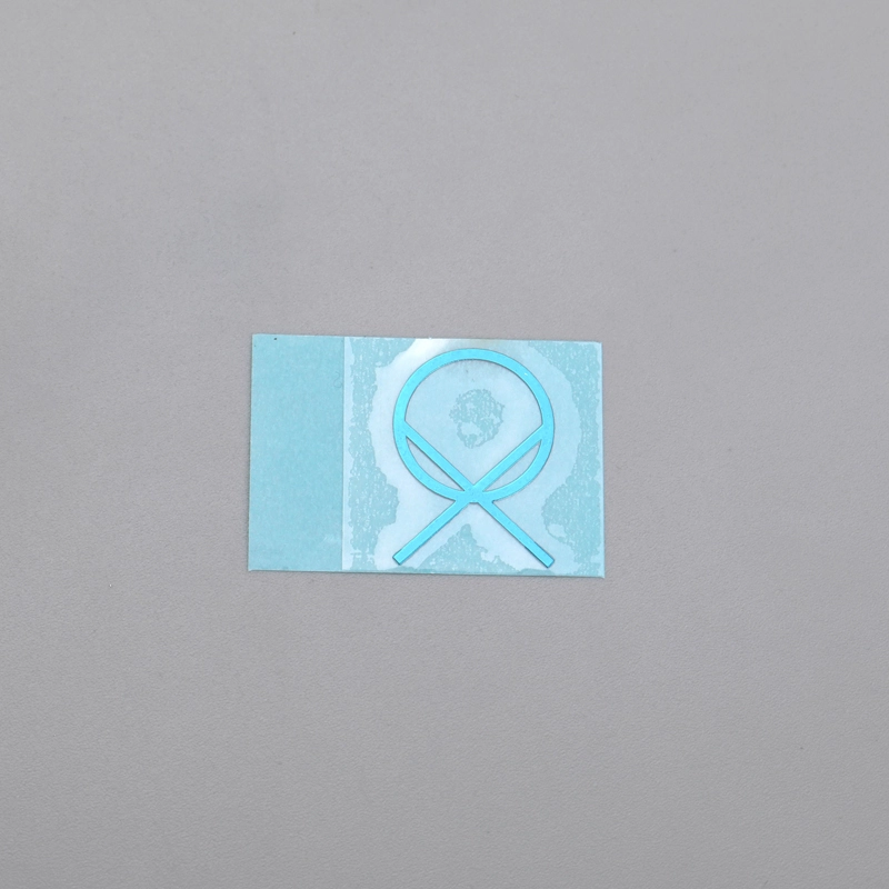 Sinal de etiqueta de níquel de cor azul cromado personalizado