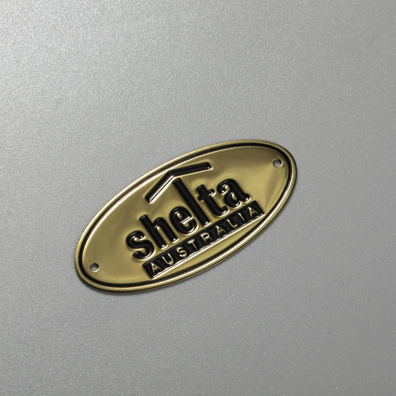 Logotipo de latão de alumínio de aço inoxidável de placa de identificação personalizada