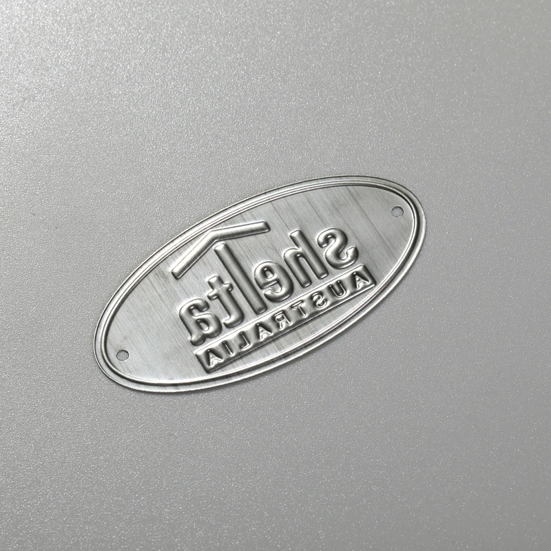 Logotipo de latão de alumínio de aço inoxidável de placa de identificação personalizada