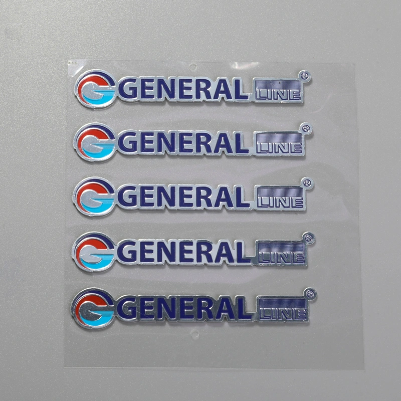 Placa de identificação com logotipo em relevo de alumínio para geladeira