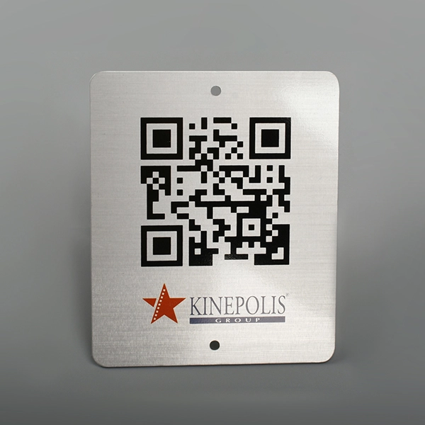 Etiqueta de alumínio com código QR