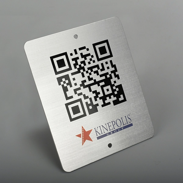 Etiqueta de alumínio com código QR